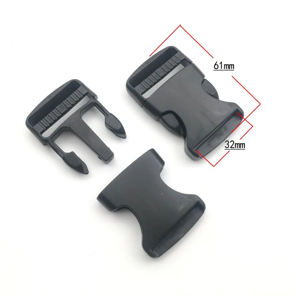2 Stück Dual verstellbare Gürtelschnallen 20/25/32/38/50 mm Kunststoff-Hardware seitliche Entriegelungsschnallen Rucksack Gürteltasche Teile Gurtband