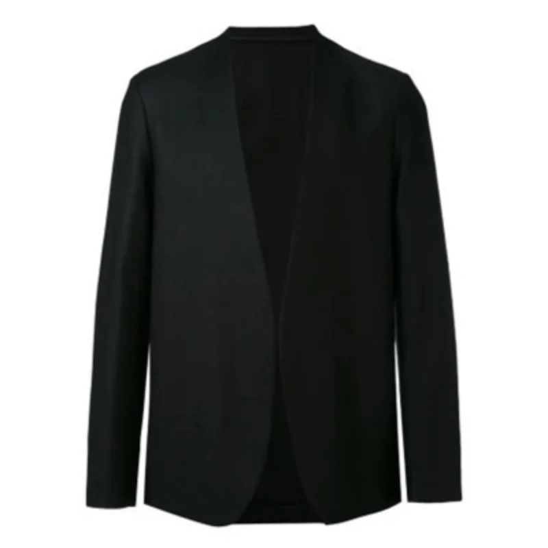 

Модный свободный пиджак для пар, без воротника, в повседневном стиле, универсальный, на одну пуговицу, на все времена года.