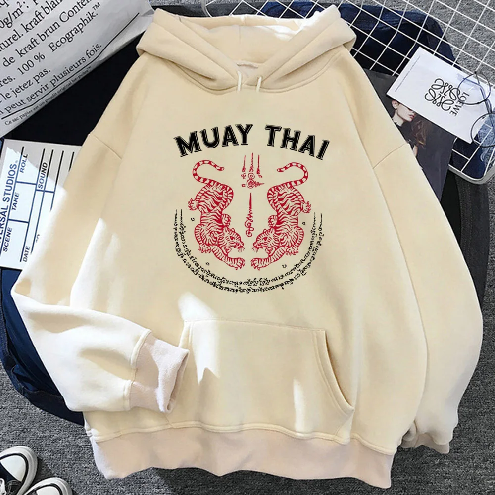 

Женские толстовки Muay Thai Kawaii y2k, эстетическая рубашка с капюшоном, пуловер, женская одежда в Корейском стиле