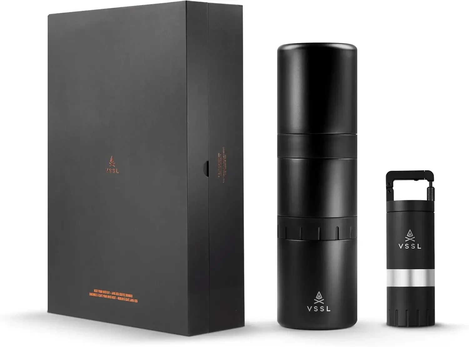 

Pour Over Coffee Kit Grinder Gift Set Includes Mugs Lid Dripper Grinder Storage ConnectorWait correction no repeats:Pour Over