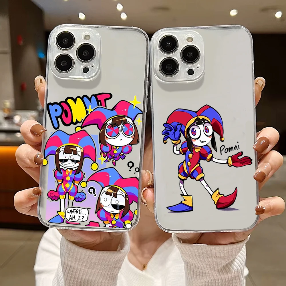 Cartoon T-The A-Amazing D-Digital C-Circus FUNDA Phone Case For iPhone16 13 14 15Pro Max Plus Shockproof Soft Clear Back Cover