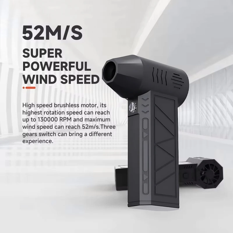 

2026 New Mini 130000RPM Brushless Violent Air Blower Handheld Electric Turbo Jet Fan Wind Speed 28m/s Overheat Protection