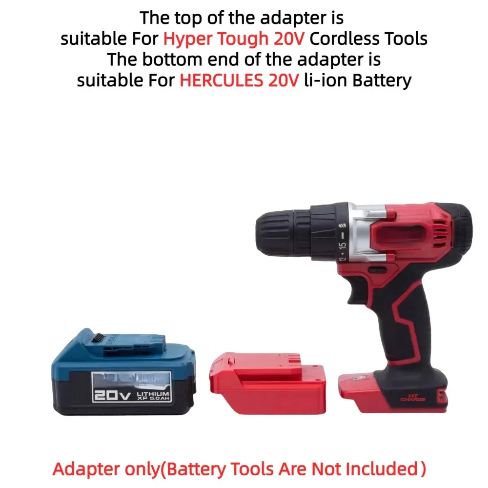 Batterie-kompatible Adapter für HERCULES 20 V Li-Ion auf Hyper Tough 20 V Strom, bürstenlose Akku-Bohrschrauber (nur Adapter)