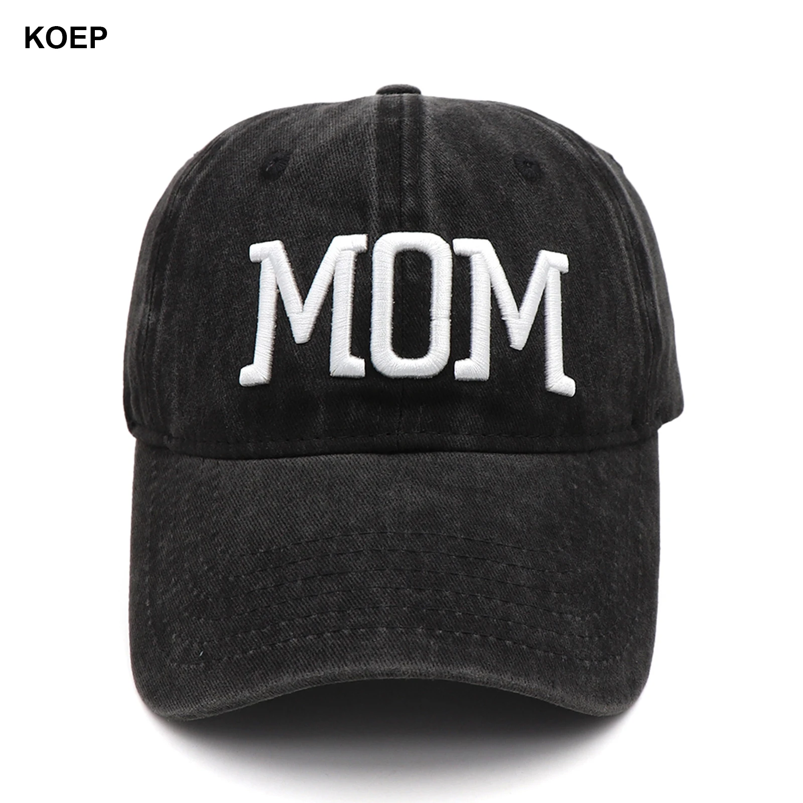 KOEP MOEDER En VADER Baseball Cap Vissen Caps Mannen Outdoor Vrouwen Gewassen En Versleten Zwangerschap Aankondiging Hoeden 3D Borduren