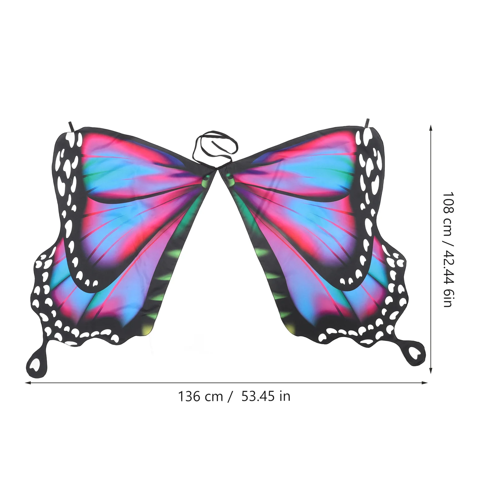 Skrzydła motyla peleryna szal dla dzieci lekki kostium na Halloween cosplay imprezę przebranie skrzydła motyla rekwizyt dla dzieci
