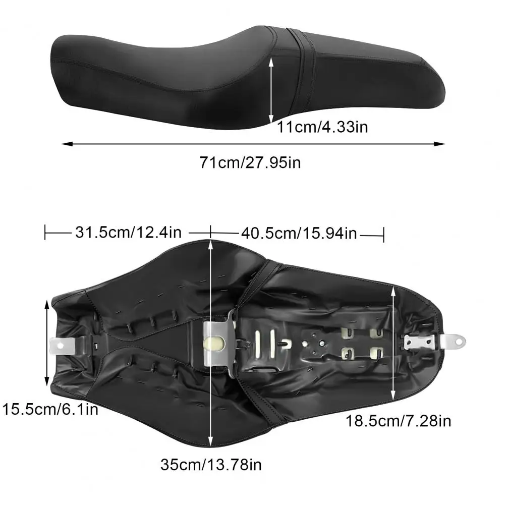 Coprisedile per moto da esterno Cuscino protettivo Cuscino elastico in pelle PU Sedile per moto Copertura completa impermeabile per Sportster 883 XL1200