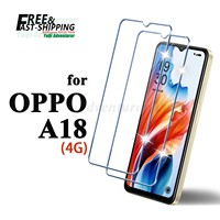 For OPPO A18 Screen Protector 4G Tempered Glass HD Crystal Clear 9H High Aluminum Transparent  Case Friendly