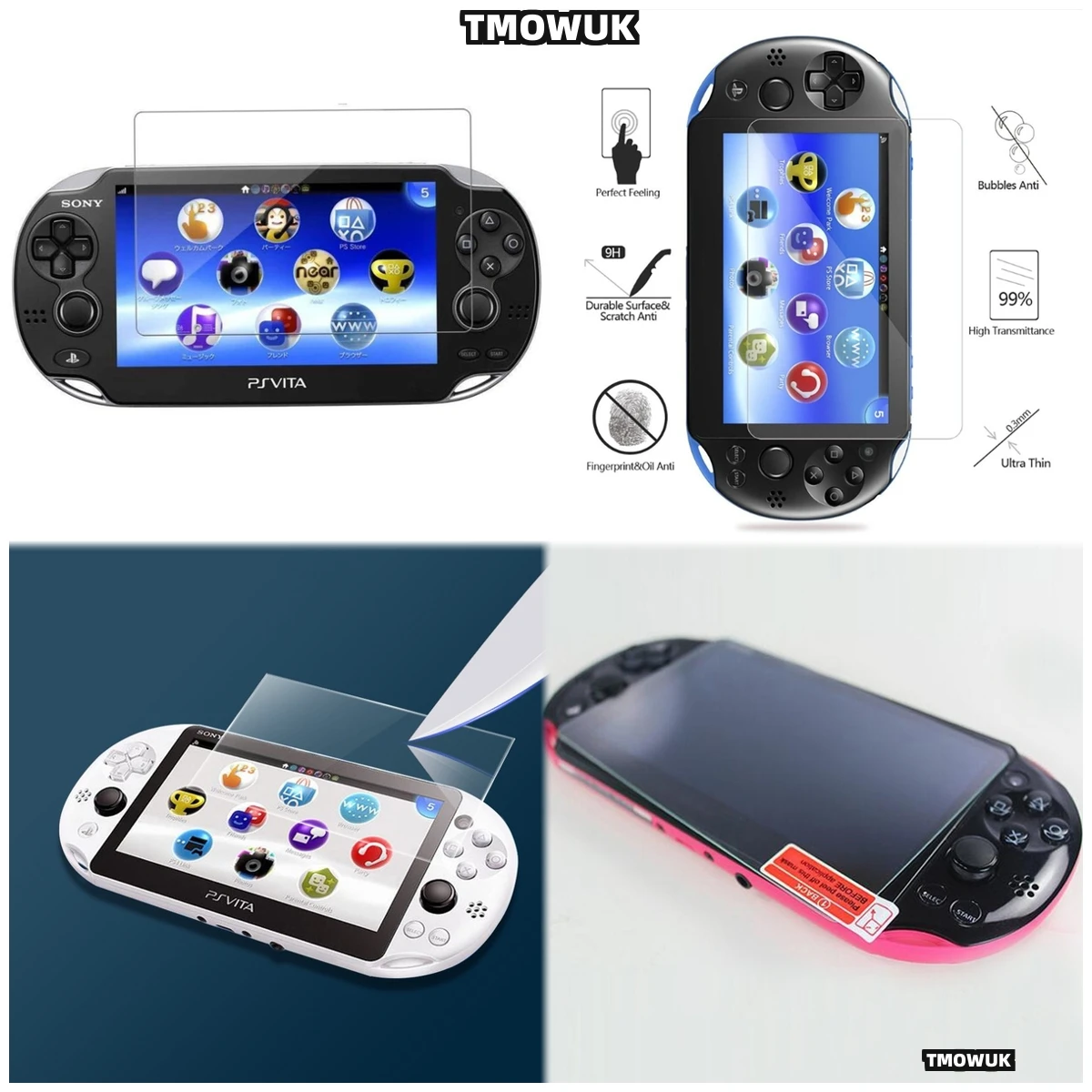 

Precision Cut Tempered Glass Cover For PS Vita 1000 2000 - Ultra-Thin, Oleophobic Coating