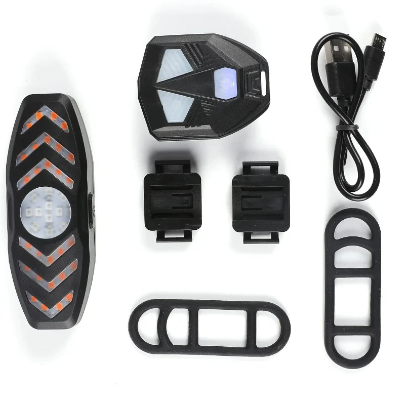Bike Brake Taillight Turn Light Wireless Remote Control Turning lamp LED Waterproof Bicycle Alarm Anti Theft Rear Lights