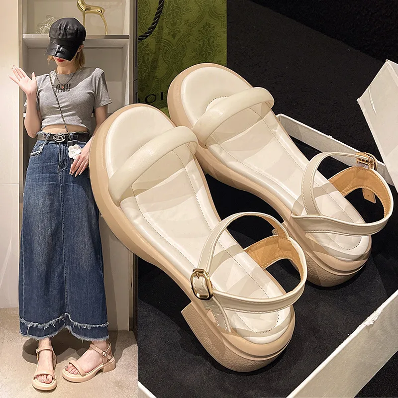 

Женские Классические каблуки в стиле ретро, универсальные Летние оригинальные гладиаторские сабо в римском стиле, новинка 2024