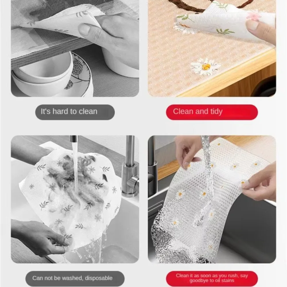 New Daisy Drawer Liners Non-Adhesive Reusable Fridge Pad Dustproof Washable Cabinet Mats