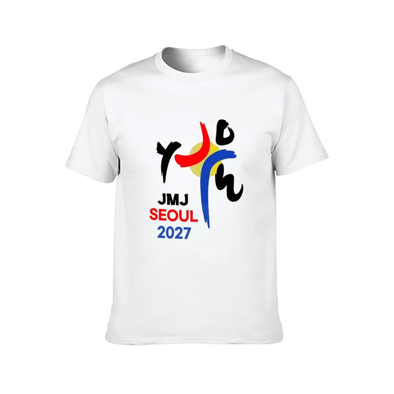 JWJ Jornada Mundial de la Juventude Seoul 2027 official logo T-Shirt blanks T-shirts oversize oversized graphic tee men tshirt