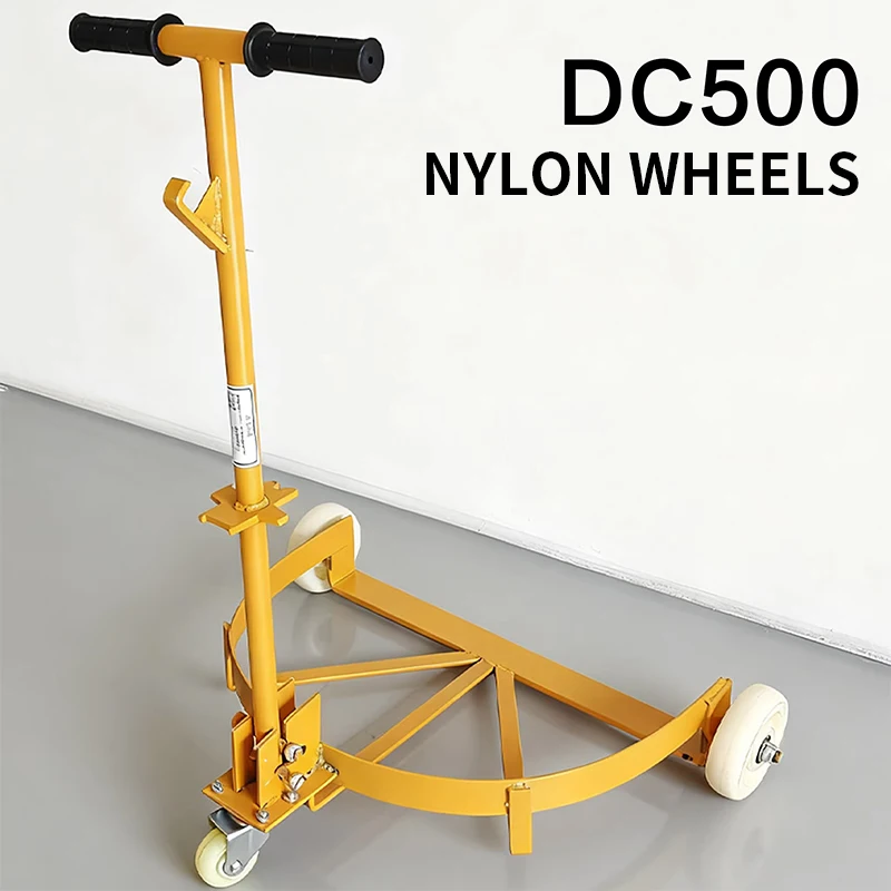 DC500 Drum Cart 400KG Load Capacity Heavy-Duty Detachable Hydraulic-Assisted Cart for Drum Handling and Transport