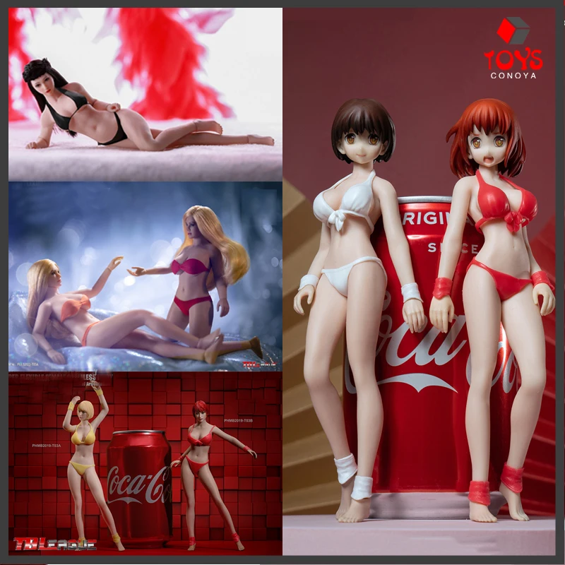 

TBLeague Phicen T01A T02A T03A T04B 1/12 Scale Super Flexible Female Body Pale Suntan Skin Big Breast 6'' Action Figure Doll