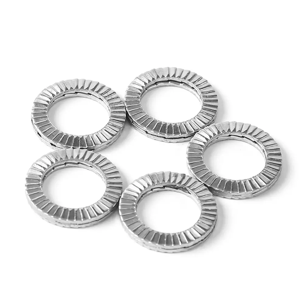 5Pcs Hardware Fastener Lock Washers M4 M10 M12 M16 M20 Double Side Wedge Lock Washer 304 Stainless Steel Self-Lock image 4