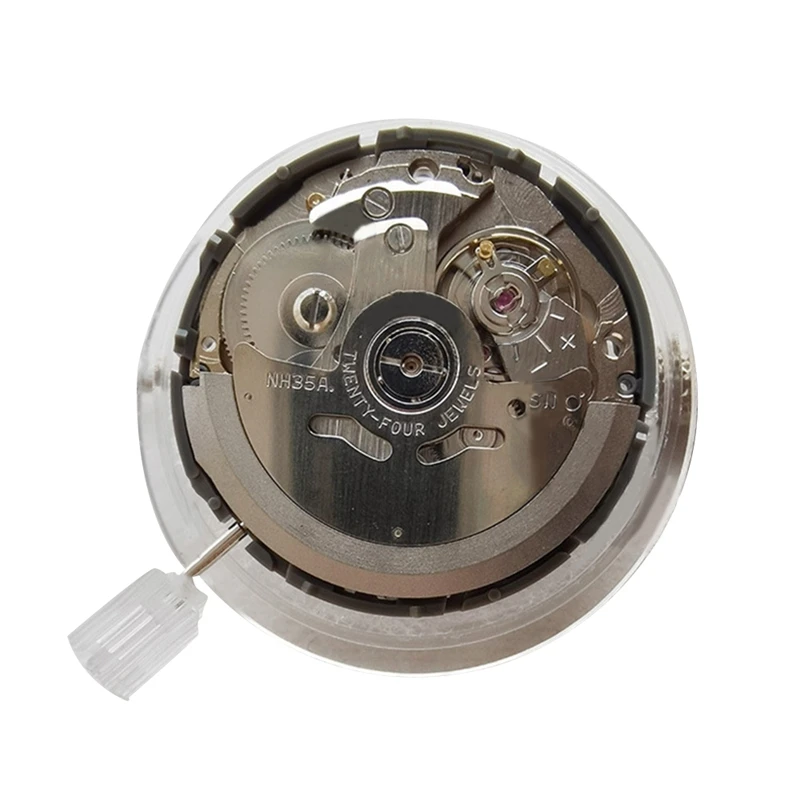 NH35/NH35A Movement 6-Digit Black Single Calendar Three-Needle High-Precision Automatic Mechanical Movement Replacement