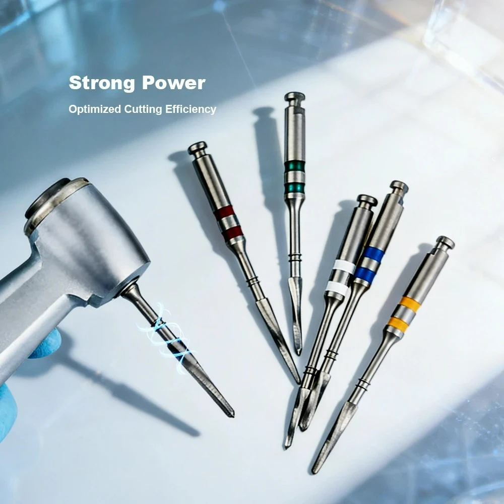 30Pcs/5Box Stainless Steel Dental Metal Reamers U Drill 32mm Engine Use Root Canal Fiber Post Preparation Drills for Clinic Lab