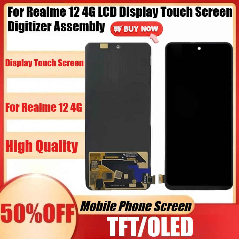 

New TFT/OLED For Realme 12 4G LCD Display Touch Screen Digitizer Assembly For Realme 12 4G Display