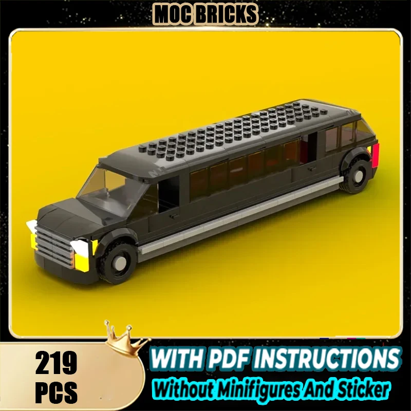 

Urban Vehicle Model Moc Building Blocks City TLimousine Model Technology Brick DIY Assembly Construction Toy Holiday Gifts
