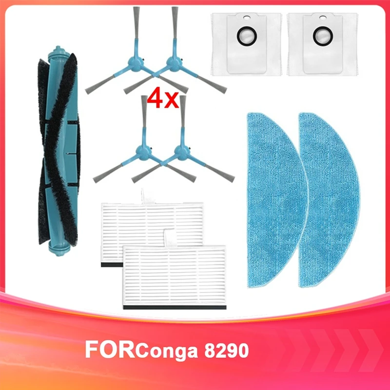 

Y42A-For Conga 8290 Robot Vacuum Cleaner Accessories Main Side Brush And Mop Replacement Consumables