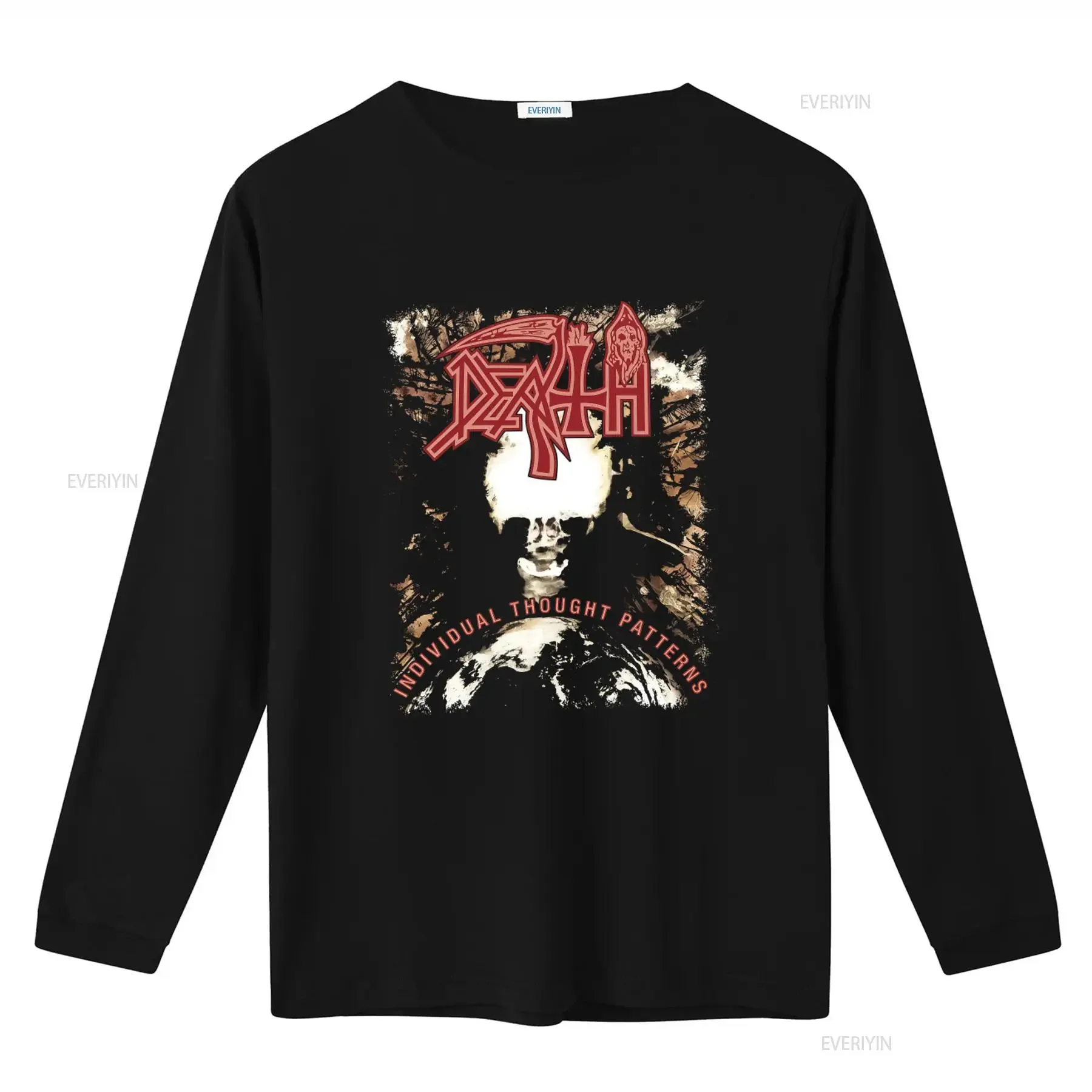 Death Band Inspired Individual Thought Patterns Black T Shirt New Official Merch vintage Washed Stretched homme Versatile