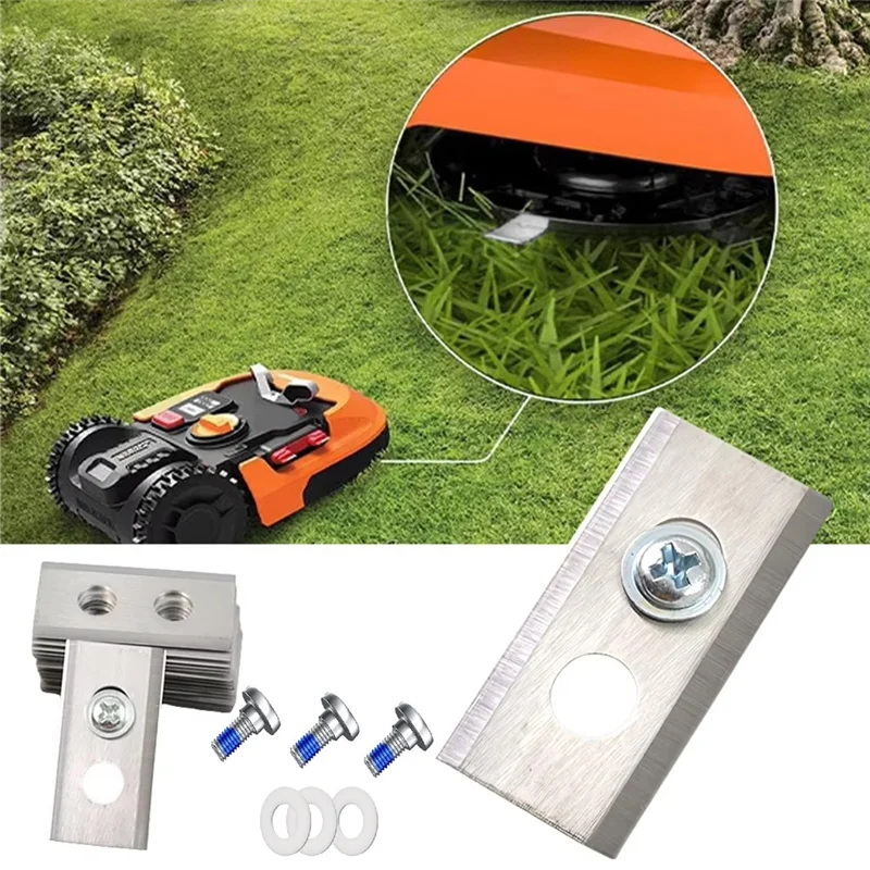 A27F-36 قطعة جزازة العشب الفولاذ المقاوم للصدأ استبدال شفرات 2-Hole تصميم جزازة شفرة ل Mammotion لوبا روبوت جزازة العشب أ
