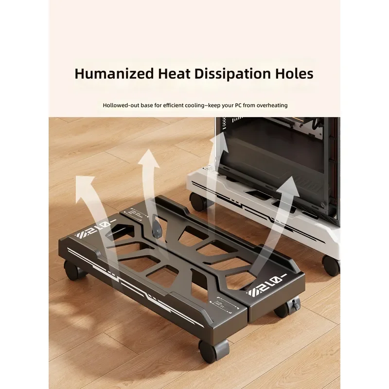 for Office Under Desk Movable Chassis Support Rack Host Bracket Desktop Computer Heightening Base Heat Dissipation Placement