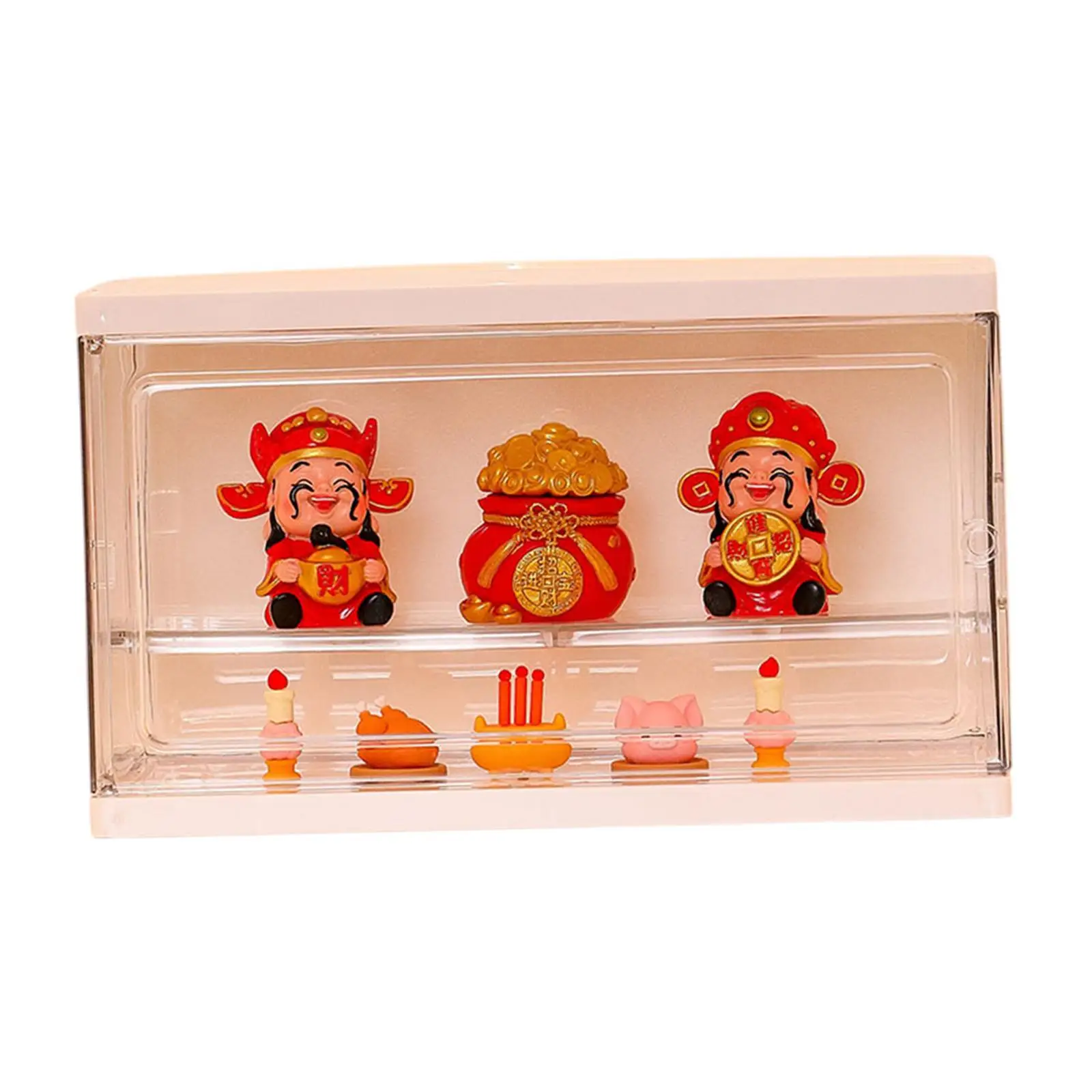 

Фигурки Бога богатства, китайский Новый год, украшение, стенд, декоративные поделки, миниатюрные фигурки для кабинета, чайной комнаты