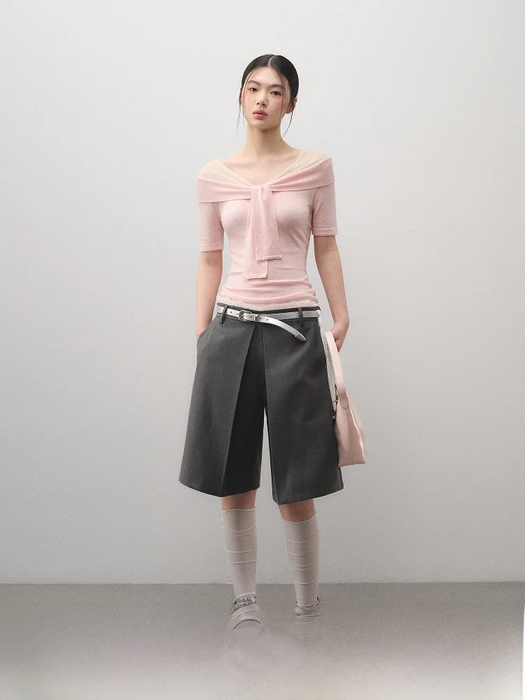 

Женские летние брюки LaluneDuCiel: повседневные плиссированные брюки А-силуэта с широкими штанинами, универсальные, со средней посадкой, прямого кроя