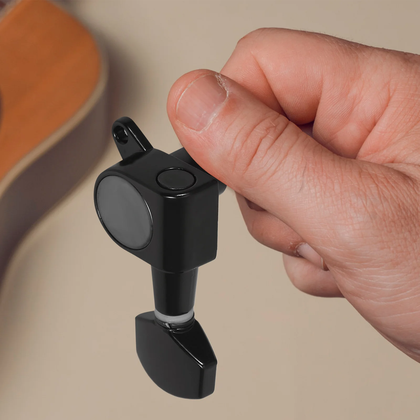 

6Pcs Guitar Tuning Pegs Keys Closed Design Stable Accurate Tuner Replacement Accessories Compatible with Electric Acoustic