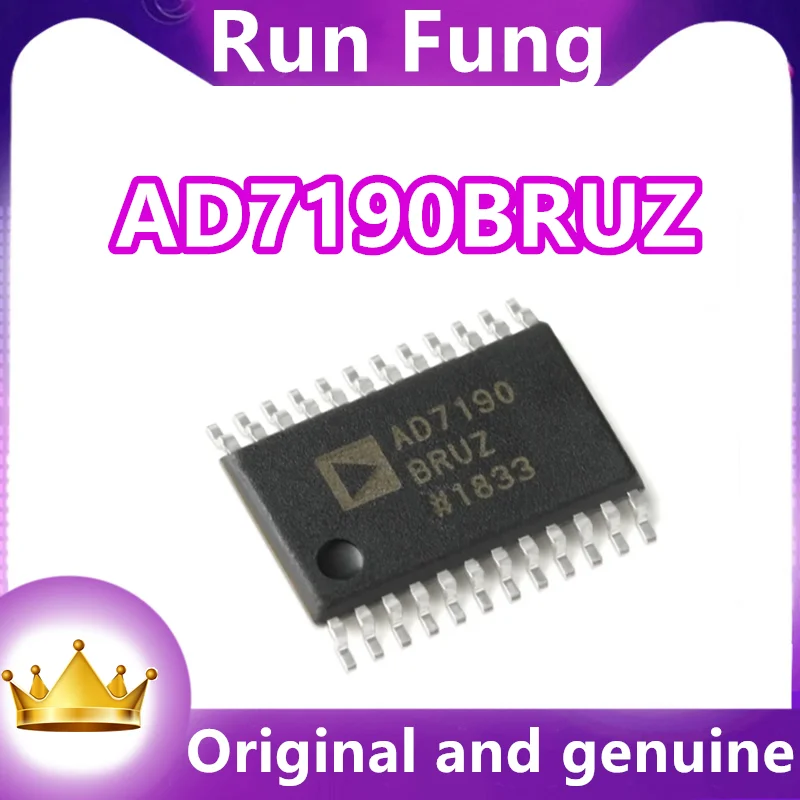 

AD7190BRUZ-REEL AD7190BRUZ 24-битный аналого-цифровой преобразователь с 2, 4 входами, 1 сигма-дельта, 24-TSSOP, 5 шт./лот, новый, оригинальный