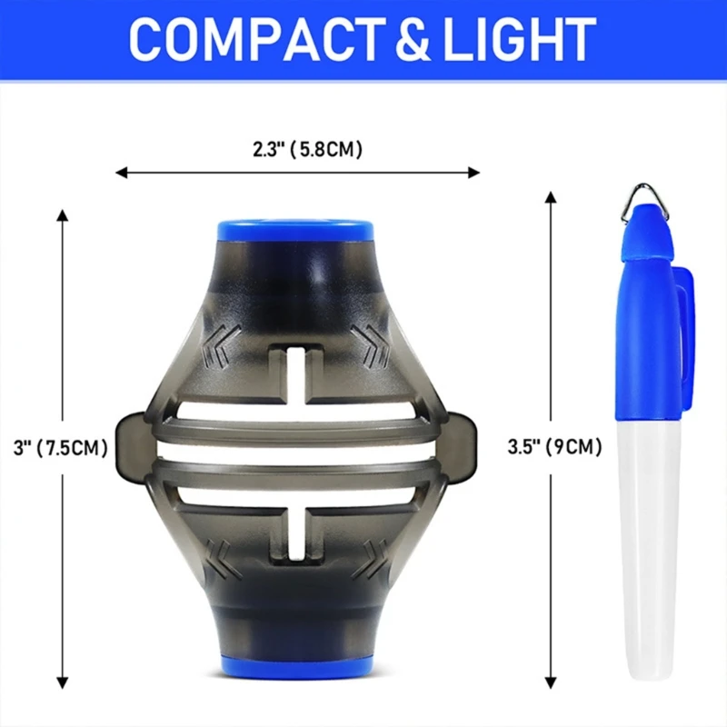 Golfbal lijnmarkering tekengereedschap en markeerpennen Set sjabloonuitlijning Markering aanbrengen 360 graden N58B