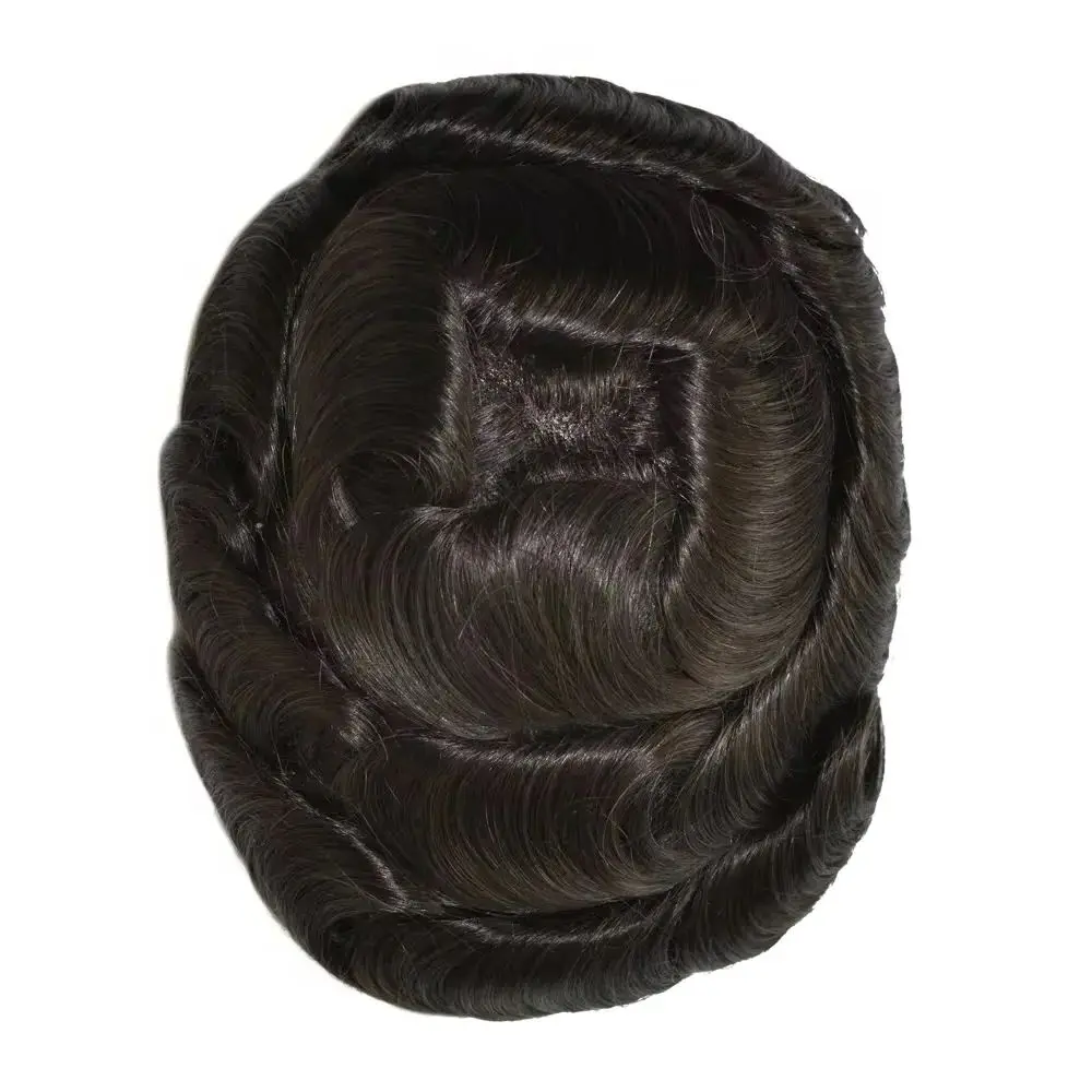 أرخص شعر مستعار للرجال من Bond Men Toupee Fine Mono مع شعر مستعار للرجال باللون الرمادي والبني من NPU # 1ب # 1B65 # 7 اعضاء شعر ذكر للشعر المستعار الأوروبي للرجال