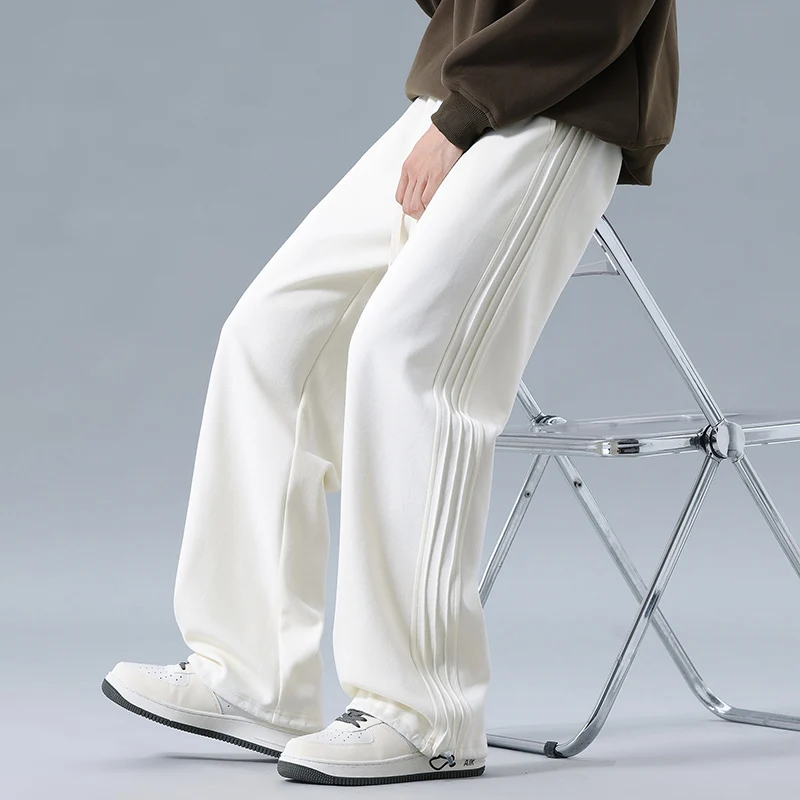 

Baggy Straight-cut Wide-leg Pants for Men and Women, Korean Street Style, Comfortable Sports Pants for Outdoor Leisure,available
