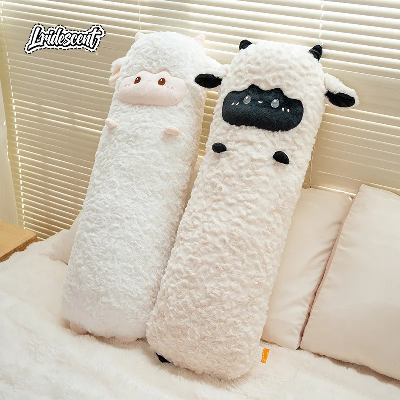 

Cute Lamb Plush Pillow Long Strip Doll Bed Sofa Backrest Leg Pillow For Girls Sleeping Hugging