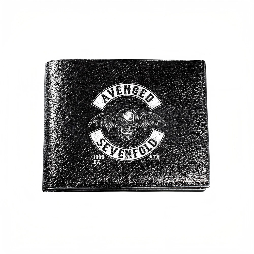 Avenged Sevenfold Skull Bat Logo Wallet With 1999 Ca A7x Design For Men Fashion Casual Business Style Card Holder