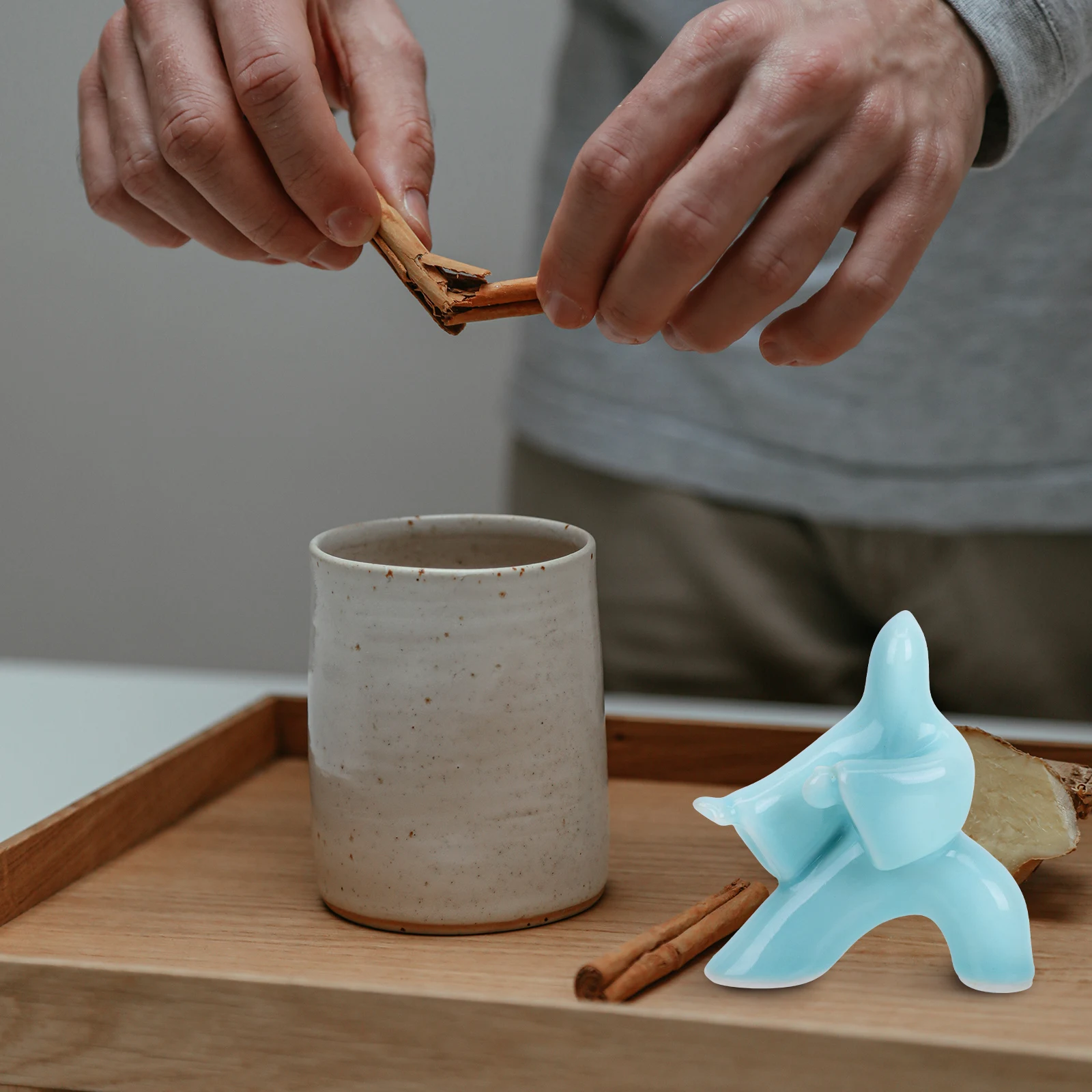 

Ceramic Tai Chi Statue Exquisite Stable Home Desktop Ornament Zen Style Chinese Ornament Ceramic Tai Chi Statue