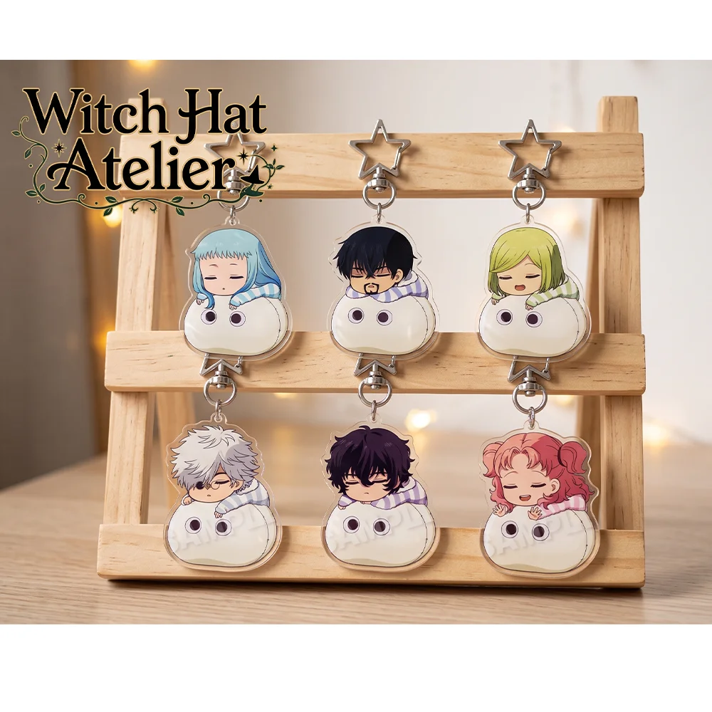 Anime Witch Hat Atelier Coco Qifrey Olruggio Agott Tetia Fluffy 6CM Kawaii Keychain Cute Keyring Backpack Charm Car Key Decor