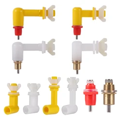 Chicken Water Nipple Drinkers Rabbit Quail Chicks Turkeys Ducks Poultry Water Nipples Leak-Proof Automatic Spring Type 5 Pcs