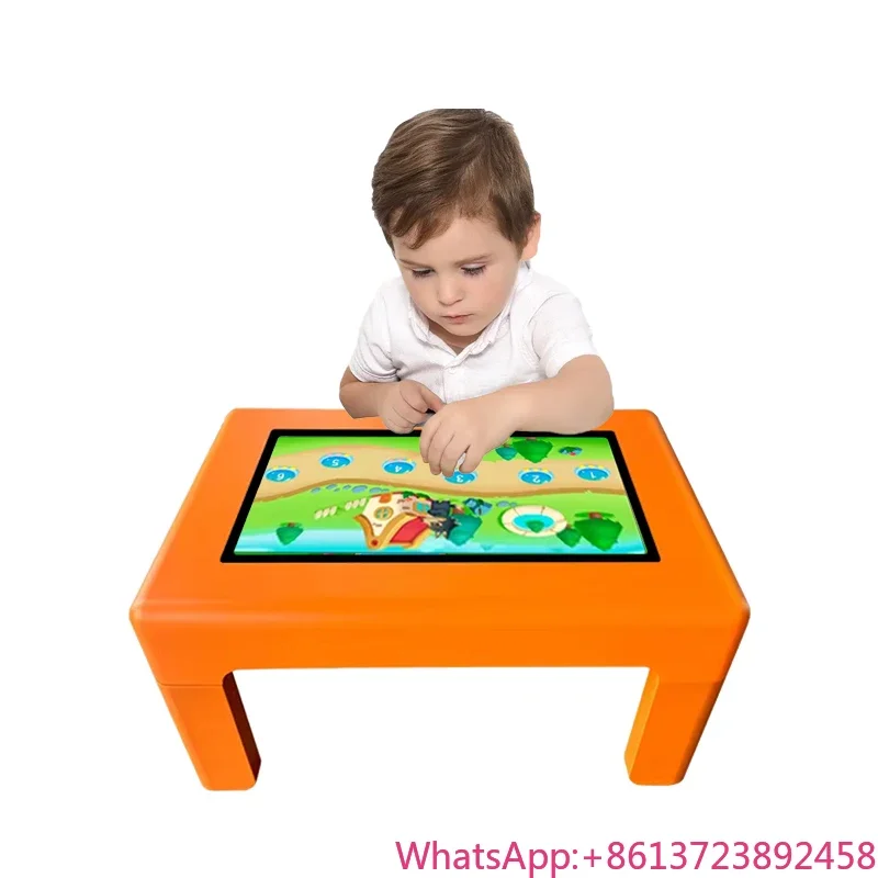 Mesa Táctil Inteligente de 32 a 55 Pulgadas con Pantalla Táctil Wifi, Mesa de Aprendizaje para Niños, Mesa Multimedia para Jardín de Infancia