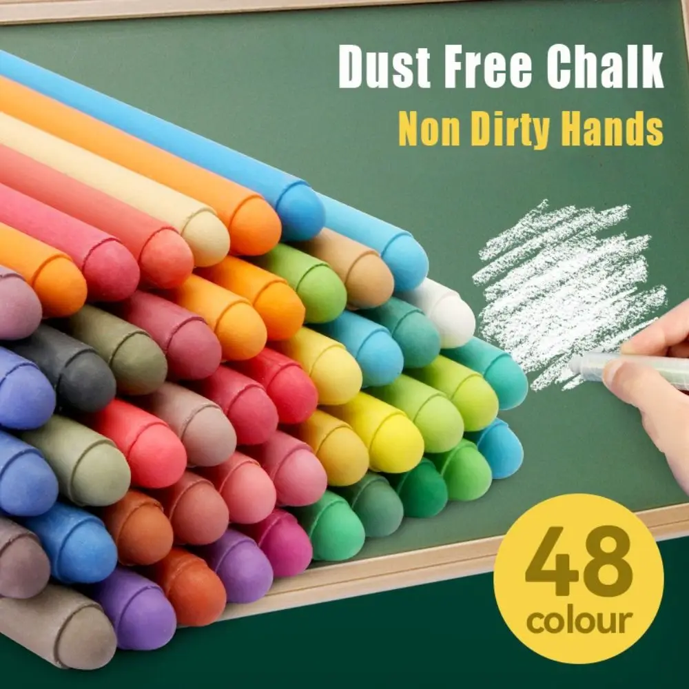 

Colored Water-soluble Chalk Non Dirty Hands Blackboard Graffiti Painting Solid Water Chalk Erasable Dust Free Chalk