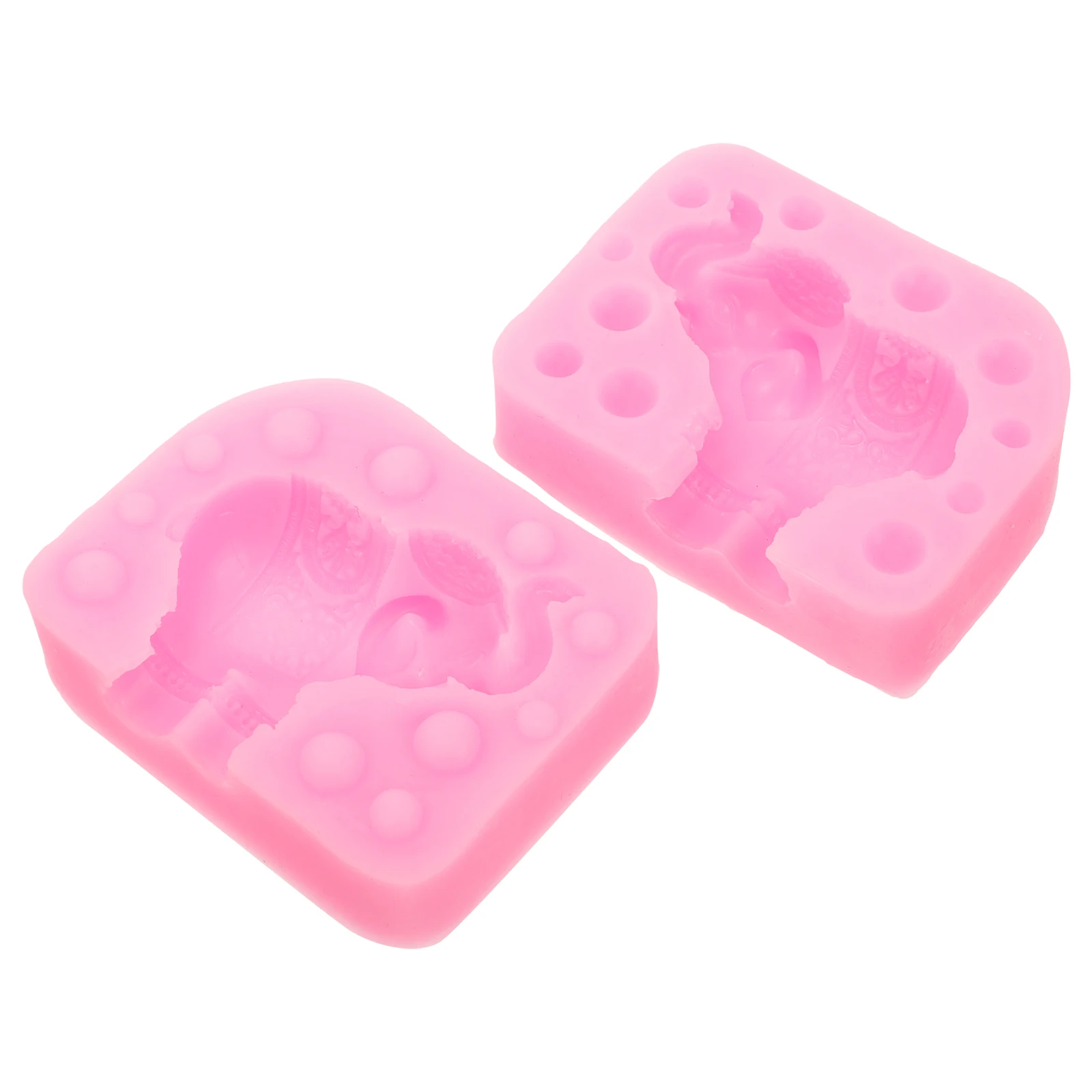

Elephant Aromatherapy Plaster Mold Silicone Soap Cake Chocolate Tool 3D Flexible Demolding Baking DIY C y Crafting