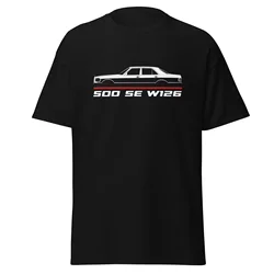 2024 Men T Shirt Casual Mercede 500 SE W126 1979-1991 Car Enthusiast T-shirt Graphic Summer Short Sleeves 100% Cotton S-3XL Tee