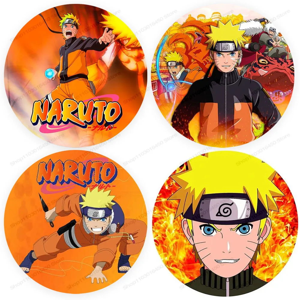 Naruto achtergronden verjaardag elastische cover decor rond voor jongens Sakura komische thema rekwisieten banner cirkel foto achtergronden