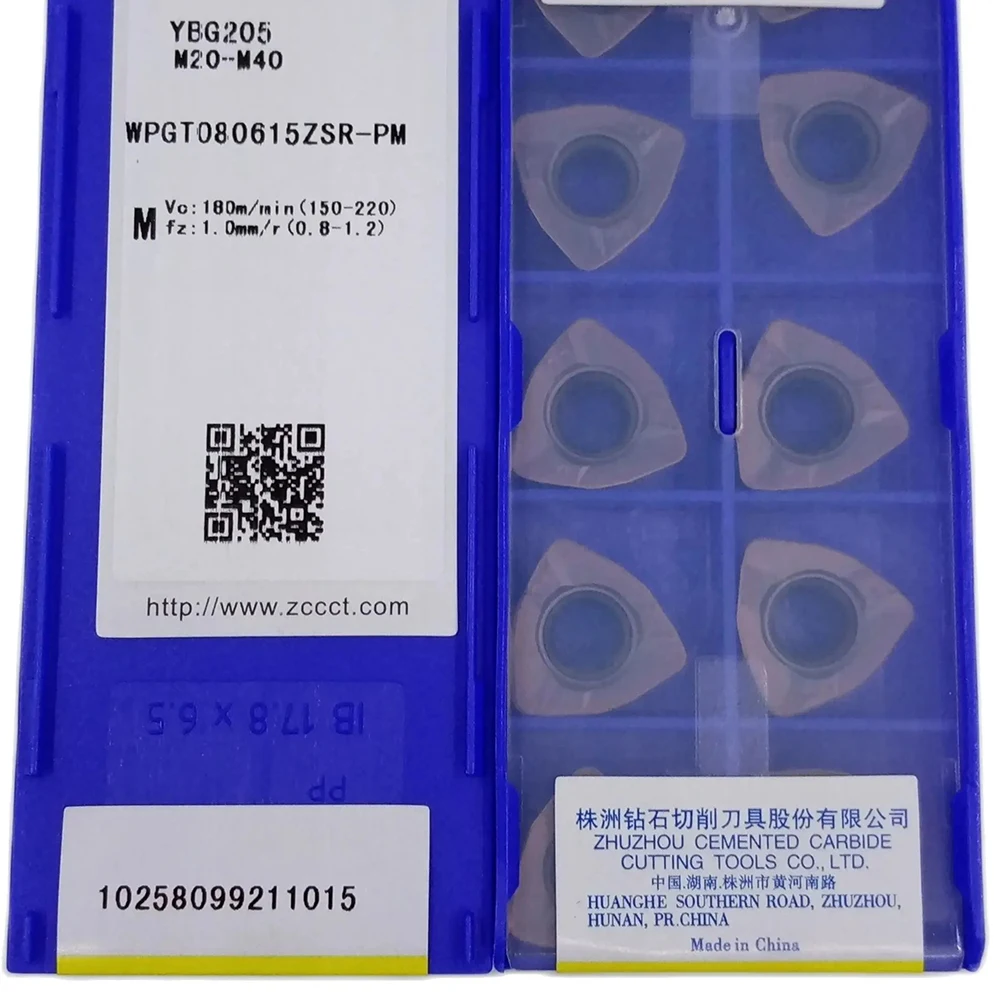 ZCC WPGT 080615 ZSR CNC Cutting Carbide Insert for steel，stainless steel YBM351 YB9320 YBG212 YBC302 YBG205 WPGT080615ZSR