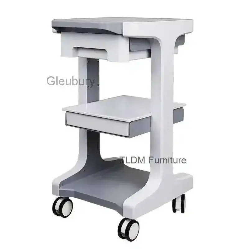 Foldable Salon Cart Drawers Beauty Salons Space-saving Anti-bumping Design Load-bearing Universal Wheels Beauty Salon Trolley