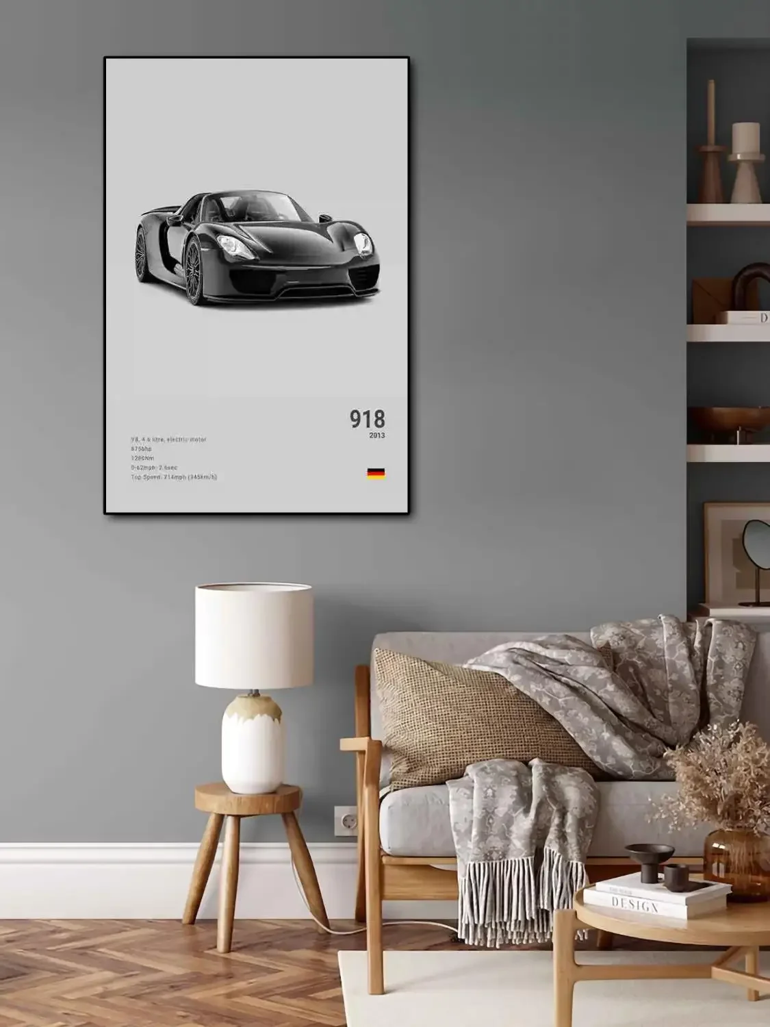 Pop zwart-wit Duitse luxe sportwagen canvas poster kunst aan de muur 911GT3 RS Turbo HD olie op print garage woonkamer decor