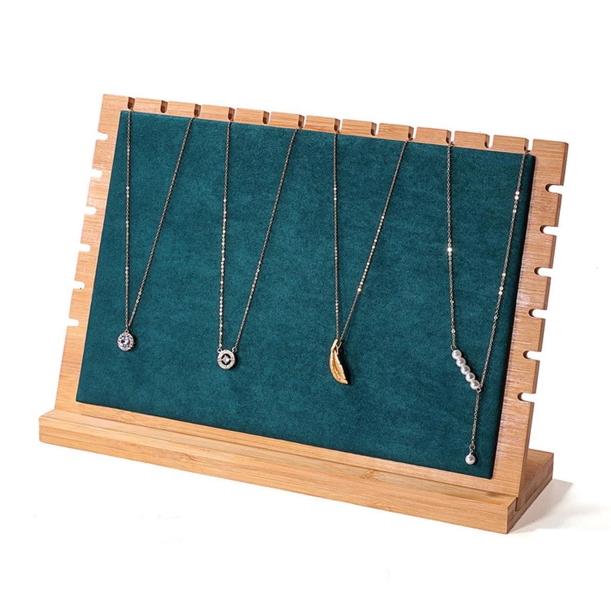1 szt. Modny drewniany stojak na wiele naszyjników Odpinany stojak na biżuterię o dużej pojemności Stojak do przechowywania biżuterii Rekwizyty na ladę z biżuterią