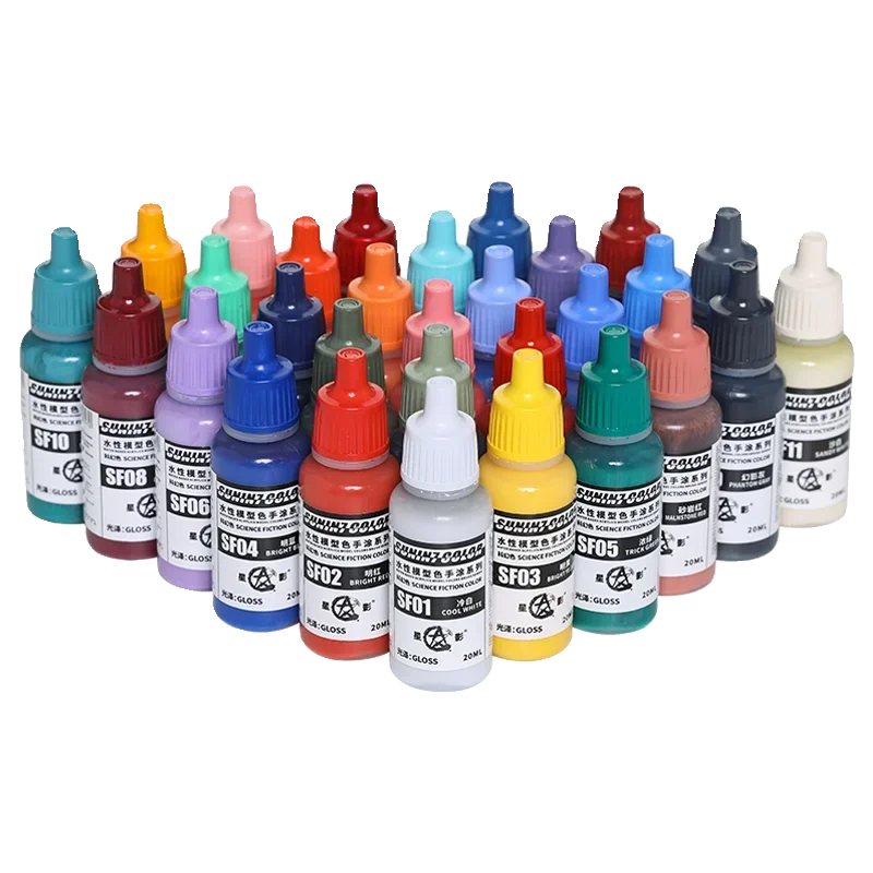 

Environmental Protection Water-based Paint Science Fiction Color Military Model Figure Clay Hand Painted Paint SF01-30