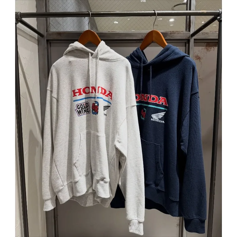 

Толстовка с логотипом HONDA Wing 2026, нейтральная уличная одежда, повседневная толстовка с капюшоном, гоночный пуловер, 100% хлопок, мужская мода, удобный топ